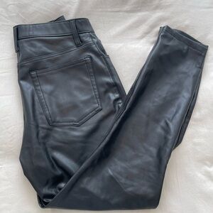 The Skinny High Rise Vegan Leather Pants